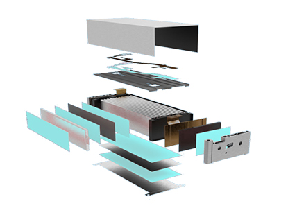隔热、导热材料与电芯组件间的粘接